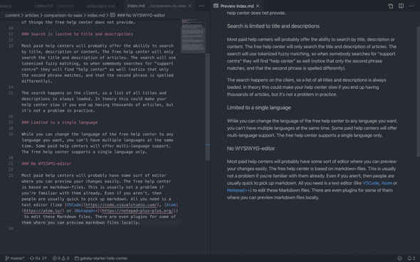 Screenshot of markdown preview in VSCode